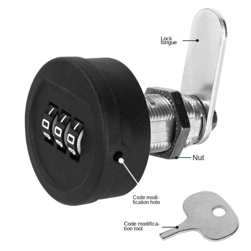 Furniture Hardware Manufacturer - Çekmece Şifreli Kilit 20/30mm Diş Uzunluğu