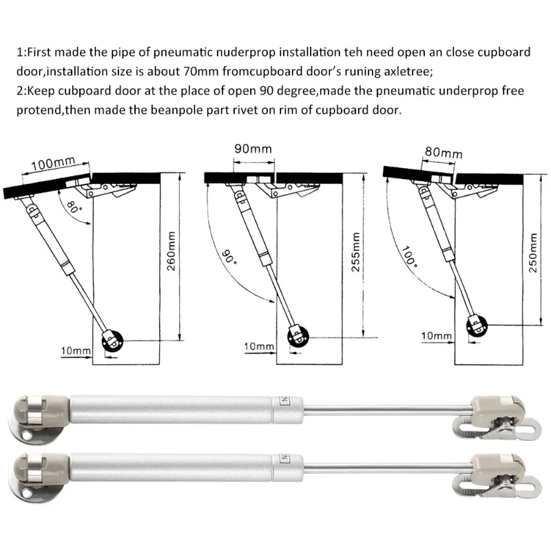 2 adet 20/60/100N/150N mobilya - Cabinet Hinge Overlay incelemesi ve fiyatı